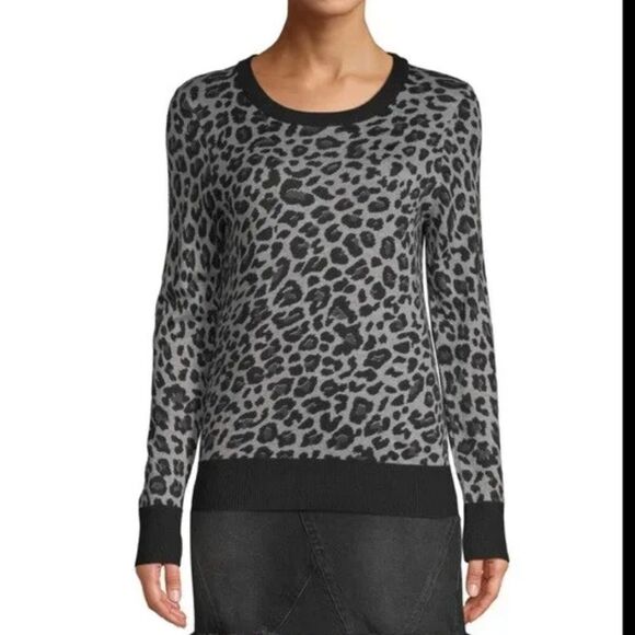 Isaac Mizrahi Lounge Grey Leopard Sweater XXL NWT - Picture 14 of 14